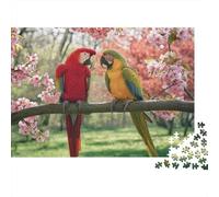 Puzzle colorato del pappagallo. Un gioco unico e creativo, stimolante e divertente. 1000 pezzi (75x50 cm).