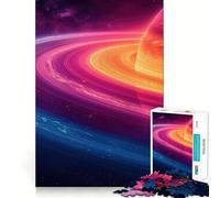 Puzzle colorato del pianeta Saturno da 1000 pezzi per adulti, gioco cognitivo da assemblare insieme, divertente pezzo da collezione (38x52cm)
