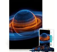 Puzzle colorato del pianeta Saturno per ragazzi, 1000 pezzi, gioco per allenare la mente, design rilassante, assemblaggio, sorpresa di Natale (50x75cm)