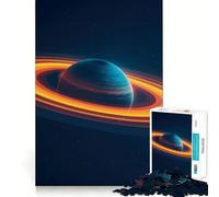 Puzzle colorato del pianeta Saturno per ragazzi, 1000 pezzi, rompicapo rilassante, assemblaggio di immagini, regalo affettuoso (38x26cm)