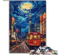 Puzzle colorato della città di Tokyo da 1000 pezzi per adolescenti, adatto dai 14 anni in su, idee regalo per migliorare la memoria (26x38cm)
