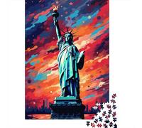 Puzzle colorato della Statua della Libertà, puzzle rettangolare di carta per famiglie, per bambini e adulti dai 12 anni in su, regalo di compleanno, 1000 pezzi (75x50 cm)