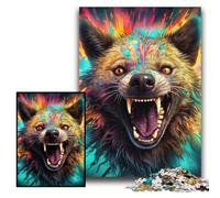 Puzzle colorato di iene, 1000 pezzi per adulti, puzzle per adulti, attività per famiglie, decorazioni fai da te per la casa, regalo per le feste, dimensioni 26x38cm