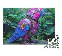 Puzzle colorato di pappagalli, giochi adatti a bambine e bambini, molto interessanti e difficili, 500 pezzi (52x38 cm)