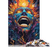 Puzzle colorato fantasy del dio del sole, decorazione unica per la casa, puzzle in cartone riciclato al 100% per bambini o bambine, regali di Halloween, 1000 pezzi (75x50 cm)