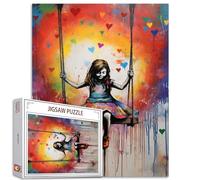 Puzzle colorato graffiti 1000 pezzi per adulti, bambina swing street pop art puzzle per impegnativi giochi di attività familiari fai da te lavoro manuale puzzle per la decorazione della casa regali