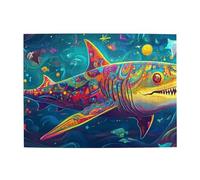 Puzzle colorato in legno con squali sottomarini da 500 pezzi per adulti puzzle impegnativo per dimensioni di gioco 38,1 x 51,8 cm