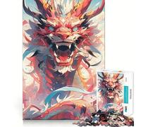 Puzzle colorato Neon Dragon Anime per adolescenti, 1000 pezzi, gioco per allenare la mente, rilassante, con immagini da assemblare, una piacevole sorpresa (38x26cm)