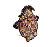 Puzzle colorato per Halloween, da tavolo difficile, di pensiero | Divertente puzzle in legno, puzzle decorativo con colori vivaci, gioco di pazienza per biblioteca e aule