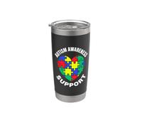Puzzle colorato per la consapevolezza e il supporto dell'autismo del cuore Bicchiere termico in acciaio inox doppia parete