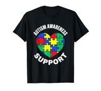 Puzzle colorato per la consapevolezza e Il Supporto dell'autismo del Cuore Maglietta