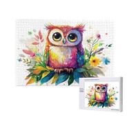 Puzzle Colorato Puzzle 500 Pezzi Gufo - Adatto ad Adulti e Principianti - Giochi Divertenti/Sfidanti/Impossible - DIY Hobby Creativi per Adulti Attività Artigianali - Regali per Uomini/Donne 2T-941