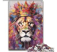 Puzzle colorato raffigurante un leone, 2000 pezzi, per adolescenti dai 14 anni in su, decorazioni per la casa, giochi per famiglie, regali di compleanno per Natale (70x100cm)