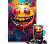 Puzzle colorato "Smile Crazy Face" da 1000 pezzi per adolescenti, ideale per migliorare la memoria, rilassarsi e divertirsi, con ritagli precisi e pezzi da collezione 38x52cm