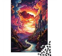 Puzzle colorato sulla psichedelia a Salisburgo, giochi stimolanti per famiglie, puzzle in cartone riciclato al 100% per bambini adulti, regalo di compleanno (75x50 cm)
