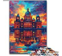 Puzzle colorato Taj Mahal da 1000 pezzi per adulti e adolescenti, giochi rilassanti che migliorano l'amore tra coppie per bambini dai 14 anni (26x38cm)