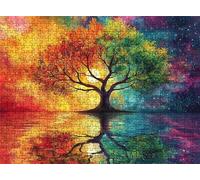 Puzzle colore Albero della vita - Puzzle 3000 Pezzi per Adulti - Puzzles Giochi Rilassamento - Bene Confezionamento Scatola - Stampa Alta Definizione Colori Brillanti-Puzzles Legno Impegnativi s7h-53
