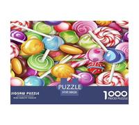 Puzzle Colorful Candy Con 1000 Pezzi Per Adulti,Sweet Lollipop Gioco Diabilità Impossibile Puzzle Arte Gioco Intellettivo Familiare Regalo Per Amore E Amico 38x26cm/1000pcs