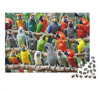 Puzzle Colorful Parrots Group A 1000 Pezzi Per Adulti, Gioco Diabilità Impossibile Puzzle Pittura Gioco Intellettivo Familiare Arredamento Domestico 70x50cm/1000pcs