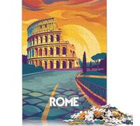 Puzzle Colosseo al tramonto 1000 pezzi Puzzle in legno Puzzle in legno per adulti Puzzle per attività in famiglia 1000 pezzi (75x50 cm)