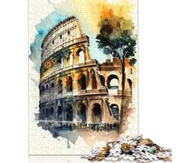 Puzzle Colosseo Charm Acquerello 500 pezzi Puzzle per adulti Puzzle Puzzle per adulti Gioco educativo Sfida Giocattolo 500 pezzi (52x38 cm)