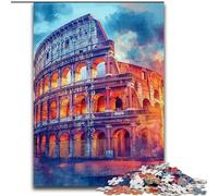 Puzzle Colosseo romano al tramonto da 1000 pezzi per adolescenti, regali per attività divertenti in famiglia a casa, regalo di compleanno, regali da viaggio (26x38cm)