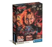 Puzzle Compact Clementoni Chucky 1000 pezzi 50 x 70 cm rosso, nero e blu - Nouvo