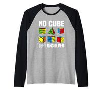 Puzzle competitivo No Cube Left Unsolved Maglia con Maniche Raglan