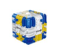 Puzzle complesso da labirinto 3D con sfere rotanti a forma di cubo, gioco interattivo, giocattolo di pensiero educativo per bambini, adulti, antistress addestramento logico (blu)