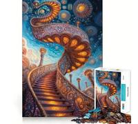 Puzzle complesso "Scala verso il cielo" per adulti, 1000 pezzi, gioco di logica, semplice e divertente, taglio di precisione, regalo di Natale (38x26cm)
