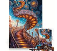 Puzzle complesso "Scala verso il cielo" per adulti, 1000 pezzi, gioco di logica, semplice e divertente, taglio di precisione, regalo di Natale (38x26cm)