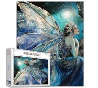 Puzzle con ali enormi di elfo, per adulti, 1000 pezzi, puzzle colorato fai da te per la decorazione della casa, puzzle per la famiglia, perfetto per serate di gioco, 68,6 x 50,8 cm