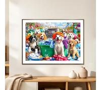 Puzzle con animali, gioco a tema cane, puzzle da 1000 pezzi per adulti con lettere sul retro, per anziani membri della famiglia, sia uomini che per uomini