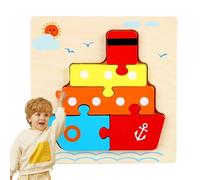 Puzzle con animali in legno per bambini, Puzzle con animali in legno per bambini, giocattolo creativi per, multifunzionale con per l'apprendimento del bambino, giocattolo