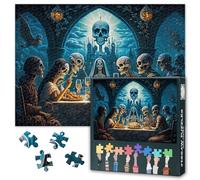 Puzzle con anime sedute al banchetto, per adulti, 1000 pezzi, con tema morto, puzzle, 1000 pezzi, per adulti, difficili, come regalo per feste in famiglia, 70 cm x 50 cm