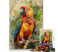Puzzle con ara scarlatta dai colori vivaci per ragazzi, 1000 pezzi, divertimento intellettuale, rilassante, taglio fine, regalo invernale (50x75cm)