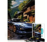 Puzzle con auto sportiva e cielo stellato per ragazzi, 1000 pezzi, gioco per allenare la mente, attività per la casa, taglio di precisione, decorazione murale 38x52cm