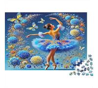 Puzzle con ballerina danzante in abito colorato, sfida per adulti, intrattenimento creativo, 1000 pezzi, per adulti e bambini a partire dai 12 anni, 70 x 50 cm/1000 pezzi