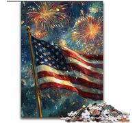 Puzzle con bandiera americana per adolescenti, 1000 pezzi, antistress, per trascorrere il tempo libero a casa e interagire con i genitori (dimensioni 50x75cm)