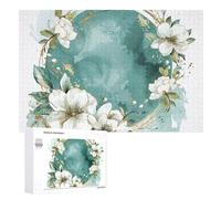 Puzzle con bouquet di cerchi ciano, 1000 pezzi, puzzle in legno personalizzato per adulti e amici, idea regalo per matrimonio, compleanno, San Valentino, decorazione per la casa