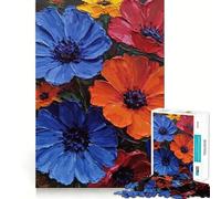 Puzzle con bouquet di fiori vivaci per adolescenti,1000 pezzi,gioco stimolante per la mente,montaggio sicuro e stabile,attività di condivisione per i propri cari (38x52cm)