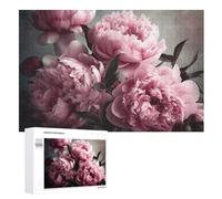 Puzzle con bouquet di pesche 1000 pezzi puzzle in legno personalizzato foto puzzle per adulti amici foto puzzle regali per matrimonio, compleanno, San Valentino, decorazione per la casa