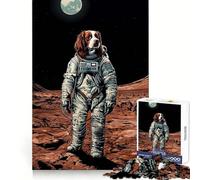 Puzzle con Brittany Spaniel su Marte per ragazzi, 1000 pezzi, sfida intelligente, passatempo rilassante, chiusura di sicurezza, regalo di Natale (50x75cm)