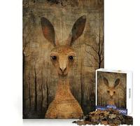 Puzzle con canguro selvatico per ragazzi, 1000 pezzi, facile da ricordare, attività ricreativa, taglio perfetto, il miglior regalo (50x75cm)