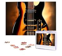 Puzzle con chitarra strumentale, 1000 pezzi, puzzle personalizzati, foto, puzzle per adulti, impegnativo, con custodia, per uomini e donne, decorazione per la casa (25,9 x 38,1 cm)
