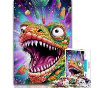 Puzzle con coccodrilli del Nilo per adulti e adolescenti, per ammazzare il tempo durante le vacanze, con pezzi completamente interconnessi e di forma casuale (50x75cm)