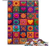 Puzzle con collage di fiori e mandala da 1000 pezzi per adolescenti, giocattoli che stimolano l'intelligenza cerebrale, regali di compleanno per bambini dai 14 anni in su (50x75cm)