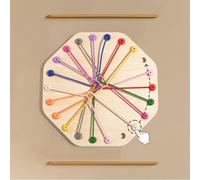 Puzzle con corda intrecciata: gioco di nodi, giocattolo di legno, rompicapo, trainer di comodo da trasportare | del consiglio di familiare per l'apprendimento di genitori e figl