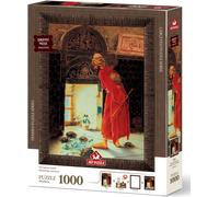 Puzzle con cornice e colla Allenatore di tartarughe 1000 pezzi
