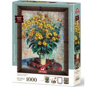 Puzzle con cornice floreale e colla 3 in 1 Topinambur di Gerusalemme 1000 pezzi